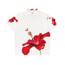 Load image into Gallery viewer, VINTAGE NEW HAWAIIAN (WELCOME TO BOTANY 101 RED FLOWER) ON WHITE