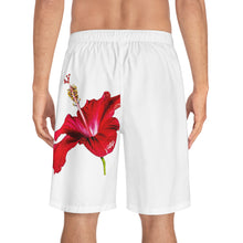 Load image into Gallery viewer, VINTAGE (WELCOME TO BOTANY 101 RED FLOWER) ON WHITE SHORTS
