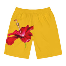 Load image into Gallery viewer, VINTAGE (WELCOME TO BOTANY 101 RED FLOWER) ON YELLOW SHORTS