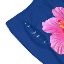 Load image into Gallery viewer, VINTAGE (WELCOME TO BOTANY 101 PINK FLOWER) ON BLUE SHORTS