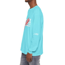 Load image into Gallery viewer, VINTAGE STARS AND STRIPES LONG SLEEVE (UNISEX) INFERRED AND WHITE INK