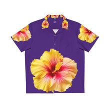 Load image into Gallery viewer, VINTAGE NEW HAWAIIAN (WELCOME TO BOTANY 101 YELLOW FLOWER) ON PURPLE