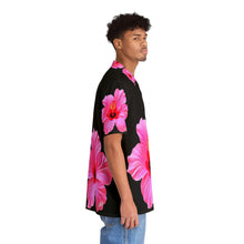 Load image into Gallery viewer, VINTAGE NEW HAWAIIAN (WELCOME TO BOTANY 101 PINK FLOWER) ON BLACK