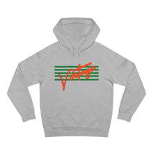 Load image into Gallery viewer, VINTAGE STARS AND STRIPES ORANGE AND LIME UNISEX HOODIE