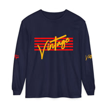 Load image into Gallery viewer, VINTAGE STARS AND STRIPES LONG SLEEVE (UNISEX) RED AND GOLD INK
