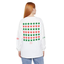 Load image into Gallery viewer, VINTAGE STARS AND STRIPES LONG SLEEVE (UNISEX) WATERMELON INK