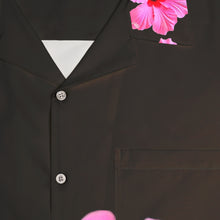 Load image into Gallery viewer, VINTAGE NEW HAWAIIAN (WELCOME TO BOTANY 101 PINK FLOWER) ON BLACK