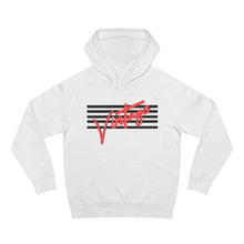 Load image into Gallery viewer, VINTAGE STARS AND STRIPES UNISEX HOODIE (BLACK AND ROSE RED)