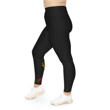 Load image into Gallery viewer, VINTAGE (Plus Size) QUAD COLOR Stretchy leggings (Black)