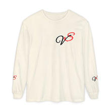 Load image into Gallery viewer, VINTAGE STAY P&amp;C LONG SLEEVE TEE BLACK AND INFERED (UNISEX)