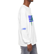 Load image into Gallery viewer, VINTAGE STARS AND STRIPES LONG SLEEVE (UNISEX) ROYAL AND GREEN INK