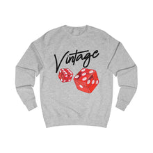 Load image into Gallery viewer, Vintage Life is a Gamble Unisex Sweatshirt - Black ink