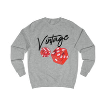 Load image into Gallery viewer, Vintage Life is a Gamble Unisex Sweatshirt - Black ink