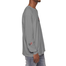 Load image into Gallery viewer, VINTAGE STAY P&amp;C LONG SLEEVE TEE BLACK AND INFERED (UNISEX)
