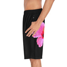 Load image into Gallery viewer, VINTAGE (WELCOME TO BOTANY 101 PINK FLOWER) ON BLACK SHORTS