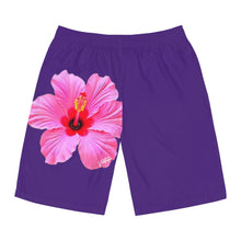 Load image into Gallery viewer, VINTAGE (WELCOME TO BOTANY 101 PINK FLOWER) ON PURPLE SHORTS