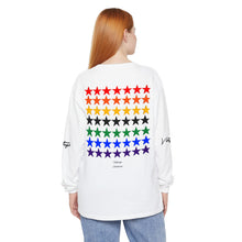 Load image into Gallery viewer, VINTAGE STARS AND STRIPES LONG SLEEVE (UNISEX) ROY G BIV &amp; BLACK INK