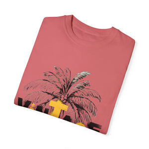 VINTAGE PALM TREE BLACK AND YELLOW