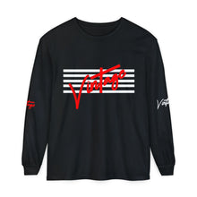 Load image into Gallery viewer, VINTAGE STARS AND STRIPES LONG SLEEVE (UNISEX) RED AND WHITE INK