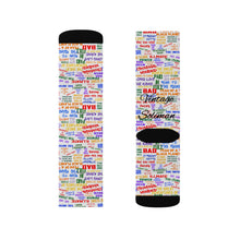 Load image into Gallery viewer, VINTAGE 50 FOR 50 (50 YEARS 50 ALBUMS) SOCKS (WHITE)