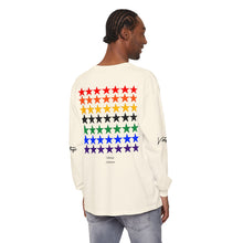 Load image into Gallery viewer, VINTAGE STARS AND STRIPES LONG SLEEVE (UNISEX) ROY G BIV &amp; BLACK INK