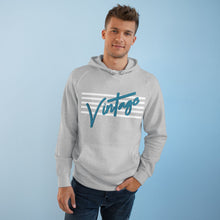 Load image into Gallery viewer, VINTAGE STARS AND STRIPES UNISEX HOODIE (WHITE AND TEAL)