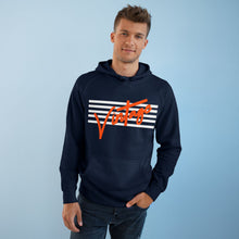 Load image into Gallery viewer, VINTAGE STARS AND STRIPES HOODIE (UNISEX) WHITE AND ORANGE