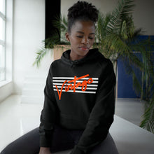 Load image into Gallery viewer, VINTAGE STARS AND STRIPES HOODIE (UNISEX) WHITE AND ORANGE