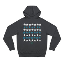 Load image into Gallery viewer, VINTAGE STARS AND STRIPES UNISEX HOODIE (WHITE AND TEAL)