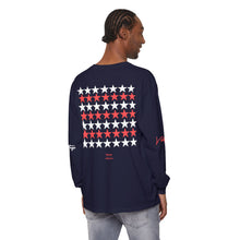 Load image into Gallery viewer, VINTAGE STARS AND STRIPES LONG SLEEVE (UNISEX) INFERRED AND WHITE INK