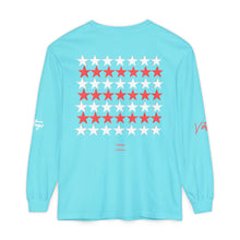 Load image into Gallery viewer, VINTAGE STARS AND STRIPES LONG SLEEVE (UNISEX) INFERRED AND WHITE INK