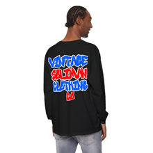 Load image into Gallery viewer, VINTAGE WILD STYLE ROYAL BLUE AND BRIGHT RED LONG SLEEVE