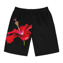 Load image into Gallery viewer, VINTAGE (WELCOME TO BOTANY 101 RED FLOWER) ON BLACK  SHORTS