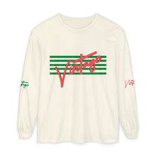 Load image into Gallery viewer, VINTAGE STARS AND STRIPES LONG SLEEVE (UNISEX) WATERMELON INK