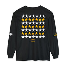 Load image into Gallery viewer, VINTAGE STARS AND STRIPES LONG SLEEVE (UNISEX) GOLD AND WHITE INK