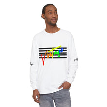 Load image into Gallery viewer, VINTAGE STARS AND STRIPES LONG SLEEVE (UNISEX) ROY G BIV &amp; BLACK INK