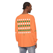 Load image into Gallery viewer, VINTAGE STARS AND STRIPES LONG SLEEVE (UNISEX) GREEN AND WHITE INK