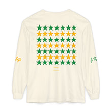 Load image into Gallery viewer, VINTAGE STARS AND STRIPES LONG SLEEVE (UNISEX) GREEN AND GOLD INK