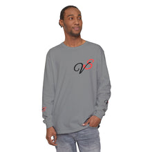 Load image into Gallery viewer, VINTAGE STAY P&amp;C LONG SLEEVE TEE BLACK AND INFERED (UNISEX)
