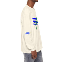 Load image into Gallery viewer, VINTAGE STARS AND STRIPES LONG SLEEVE (UNISEX) ROYAL AND GREEN INK