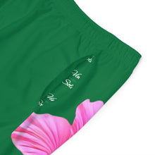 Load image into Gallery viewer, VINTAGE (WELCOME TO BOTANY 101 PINK FLOWER) ON GREEN SHORTS