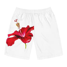 Load image into Gallery viewer, VINTAGE (WELCOME TO BOTANY 101 RED FLOWER) ON WHITE SHORTS