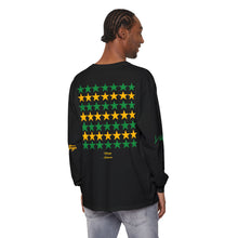 Load image into Gallery viewer, VINTAGE STARS AND STRIPES LONG SLEEVE (UNISEX) GREEN AND GOLD INK
