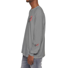 Load image into Gallery viewer, VINTAGE STAY P&amp;C LONG SLEEVE TEE BLACK AND INFERED (UNISEX)