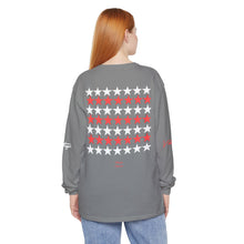 Load image into Gallery viewer, VINTAGE STARS AND STRIPES LONG SLEEVE (UNISEX) INFERRED AND WHITE INK