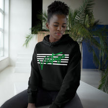 Load image into Gallery viewer, VINTAGE STARS AND STRIPES WHITE AND GREEN HOODIE (UNISEX)
