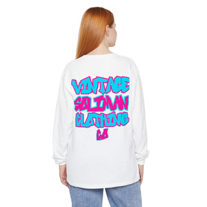 VINTAGE WILD STYLE TURQUOISE AND HYPER PURPLE LONG SLEEVE