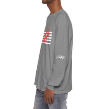Load image into Gallery viewer, VINTAGE STARS AND STRIPES LONG SLEEVE (UNISEX) INFERRED AND WHITE INK