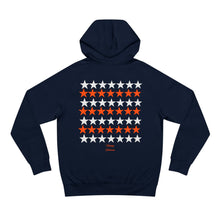Load image into Gallery viewer, VINTAGE STARS AND STRIPES HOODIE (UNISEX) WHITE AND ORANGE