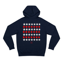 Load image into Gallery viewer, VINTAGE STARS AND STRIPES HOODIE WHITE AND RED
